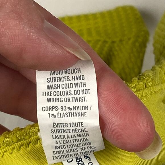 Aerie Cheekier Bikini Bottom Women's Size Small Textured Neon NWT - Picture 7 of 7